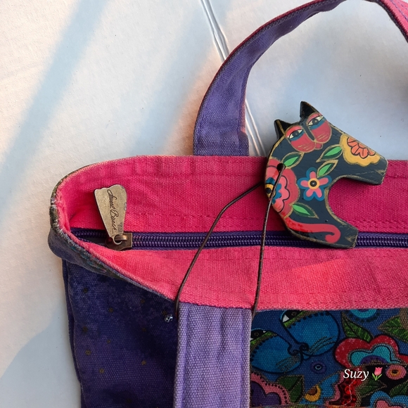 LAUREL BURCH Cats Tote Over-the-Shoulder Canvas - Picture 11 of 11